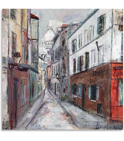 Amazon.co.jp: Maurice Utrilloモーリス・ユトリロ《雪のサン